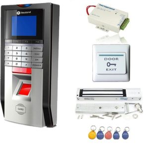 TCP IP Color Screen RFID Fingerprint Attendance Access Control 600Lbs Magnetic Lock Door Lock Entry Kit