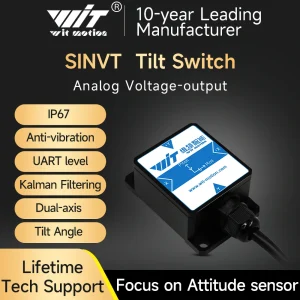 WitMotion SINVT Dual-axis (0-5V Output, -90 Degrees) Voltage Output Digital Tilt Angle AHRS Inclinometer, Anti-Vibration (IP67)