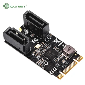 2 Port SATA III 6gb/s M.2 22x42 M Key and B Key Controller Adapter Card SATA 6G Internal
