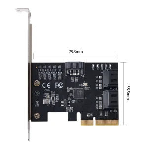 5 Port SATA III PCIE X4 to SATA 3.0 PCI Express Converter Computer Hard Disk Bit SATA Expansion Card Adapter JMB585 Chip